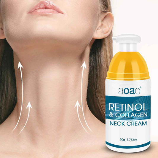 Retinol & Collagen Neck Cream - 50g | Firming, Moisturizing & Lifting | Hyaluronic Acid for All Skin Types