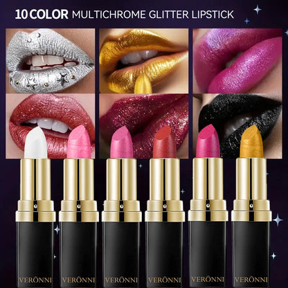 High Pigmented Shiny Lipstick,Stain Resistant,Long-Lasting,Glossy Waterproof Lipstick Shimmering Makeup Valentine'S Day Gift - Shello's Creative Boutique