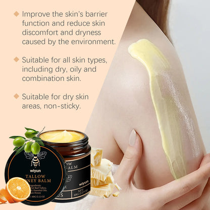 Tallow Honey Cream Glow Hydrating Skin Improve Elasticity Soft Bleaching Improve Dullness Firming Face Body Moisturizer Lotion - Shello's Creative Boutique