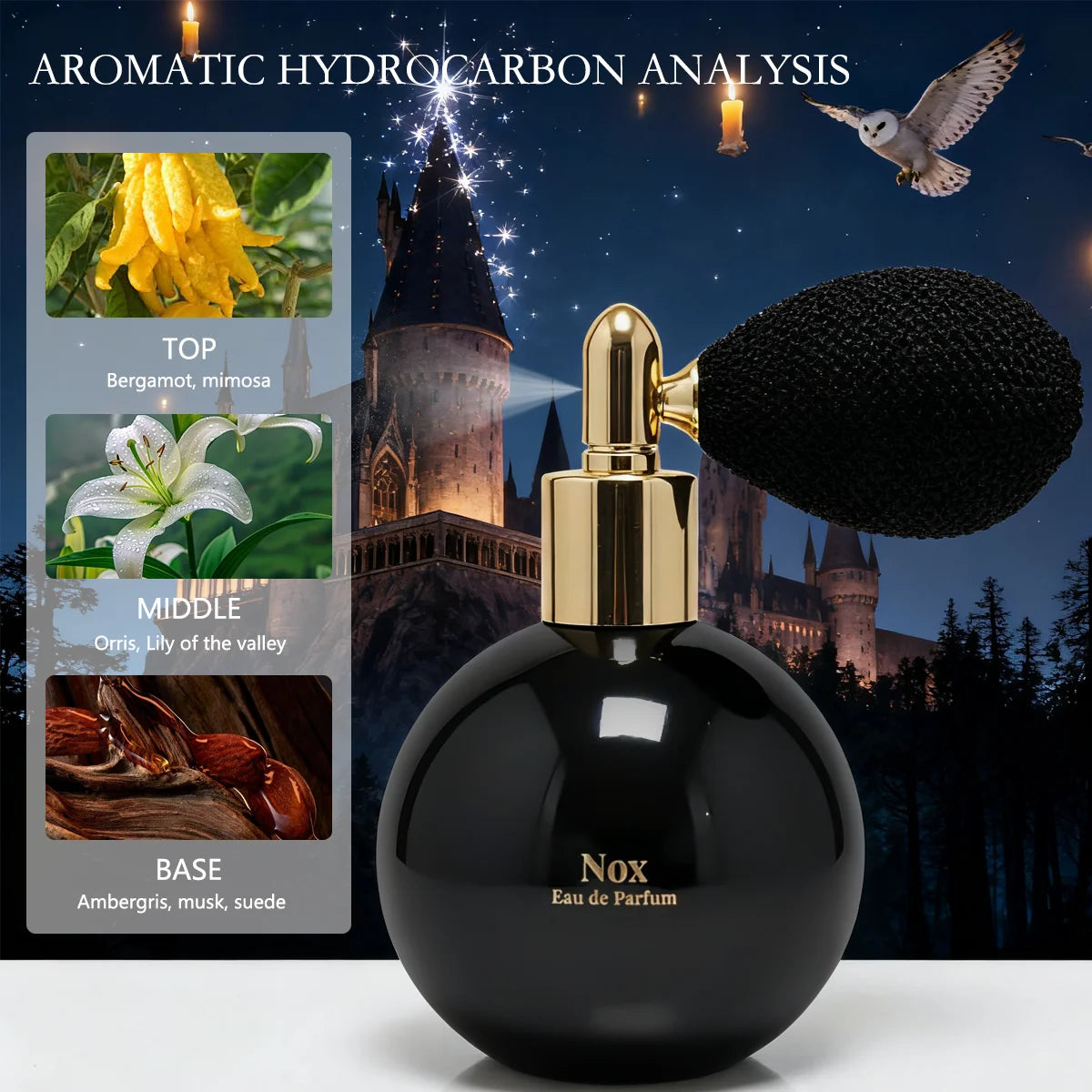 MINISO & HARRY POTTER Unisex Perfume Original Woody Floral Long-Lasting Fragrance Spray For Men Women Gift 50ml Birthday Present - Shello's Creative Boutique