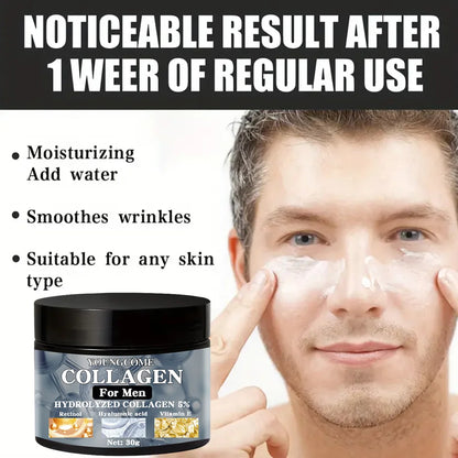 Men's Retinol Collagen Cream  Moisturizer Nourish Skin Care Products Anti-aging Facial Moisturizing Smooth Wrinkles Face Cream - Shello's Creative Boutique