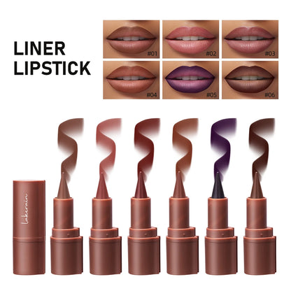 Lakerain Lip Liner Matte Black Brown Velvet Lipstick Waterproof Non Sticky Contouring Tint Lipliner Crayon Lip Makeup - Shello's Creative Boutique