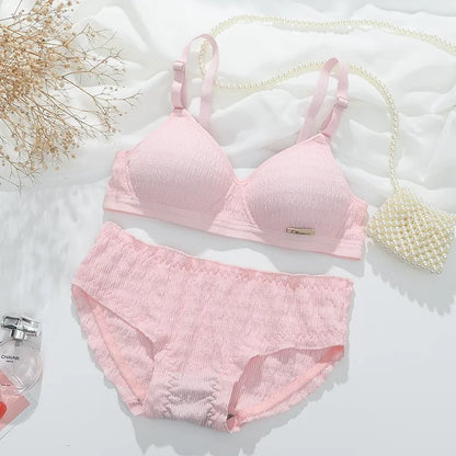 YSANSCA Women’s Seamless Sport Lingerie Set – Wire-Free Push-Up Bralette & Sexy Low Waist Panties