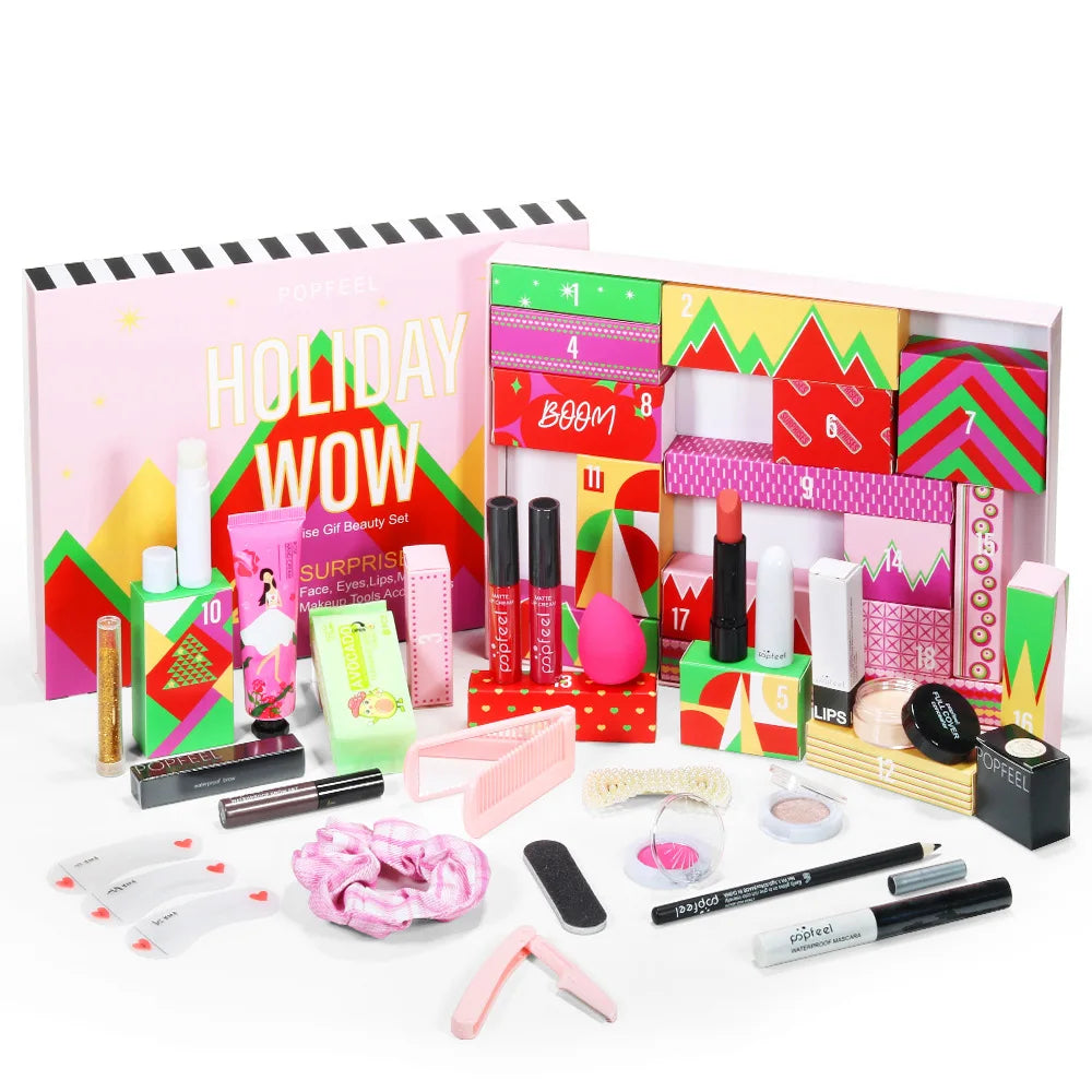 POPFEEL Makeup Full Kit Female Make Up Set Eye Shadow Eyeshadow Palette Lip Gloss Mascara Eyeliner Brushes Bag Make-up for Women - Shello's Creative Boutique
