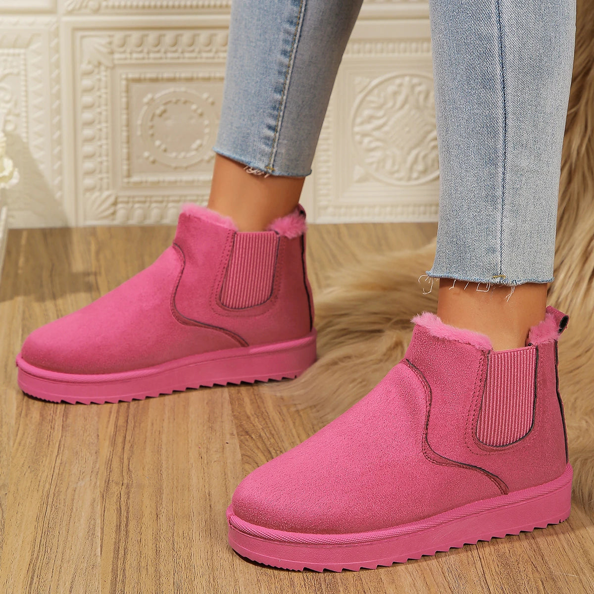 Winter Snow Boots - Plush Warm Ankle Boots for Women - Shello's Creative Boutique