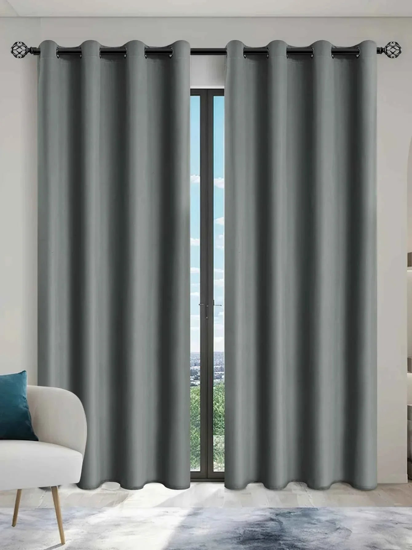 Solid Blackout Curtains with Grommets - Total Privacy Drapes for Bedroom - Shello's Creative Boutique