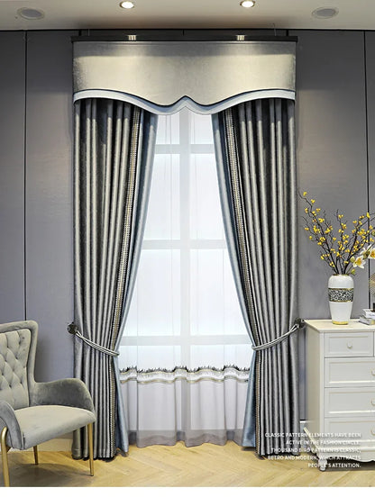 Modern High-End Curtains - Thickened High-Precision Blackout Drapes for Living Room & Bedroom - Shello's Creative Boutique