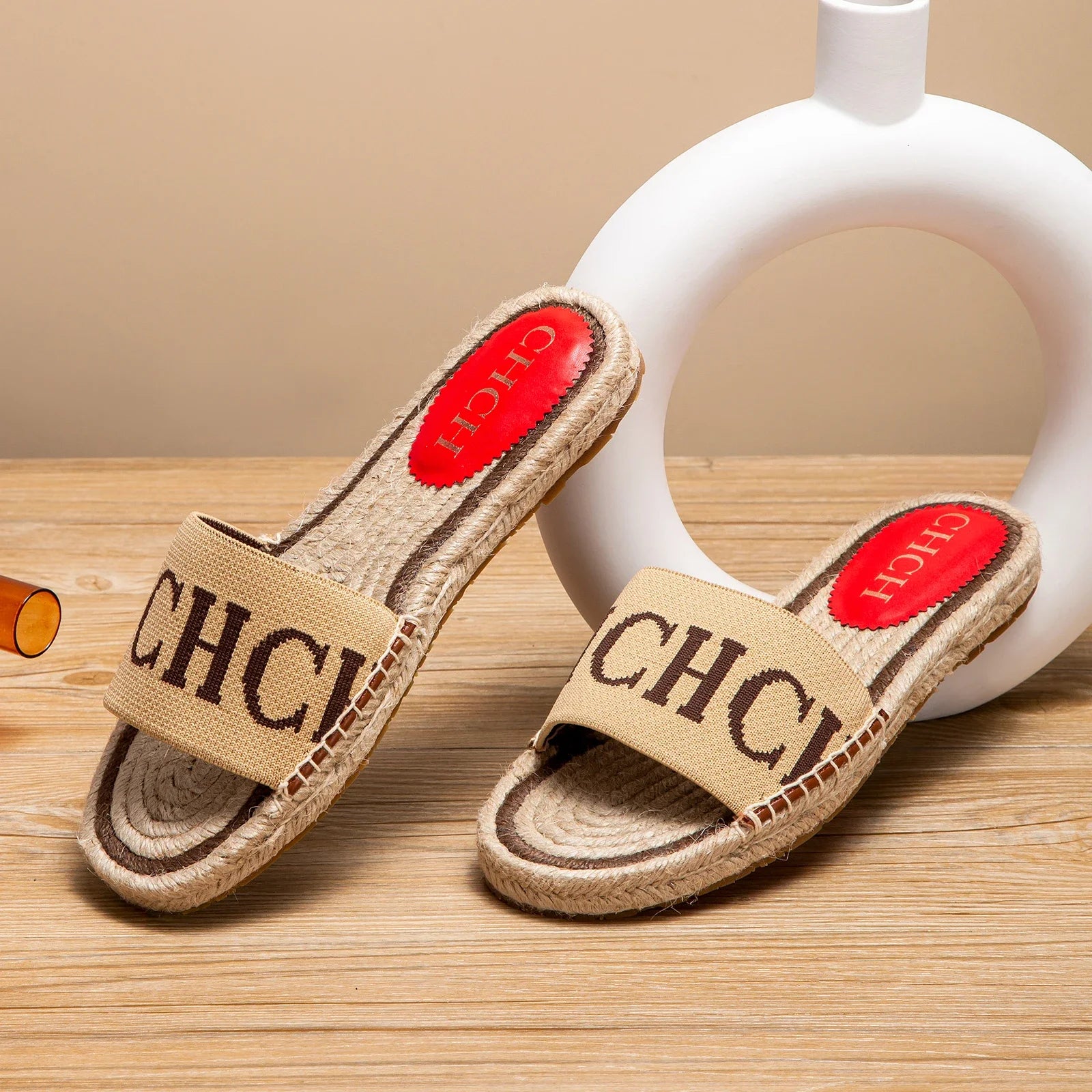 Women's Handmade Hemp Bottom Sandals - Simple Comfortable Beach Slippers - Shello's Creative Boutique