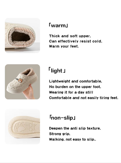 Women's Waterproof Winter Slippers – Non-Slip Insulated Cotton Shoes - Shello's Creative Boutique