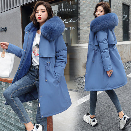 Thick Warm Winter Parkas Coat Women Winter Jacket Fur Liner Large size 6XL Hooded Female Long Parkas Snow Wear Padded Clothes - Shello's Creative Boutique