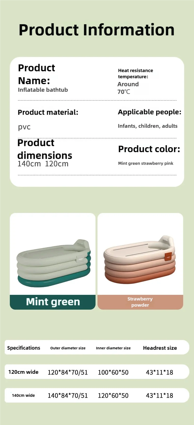 Foldable Adult Sitting Bathtub – Thickened Inflatable Bath Barrel for Sweat Steam & Medicine Bath