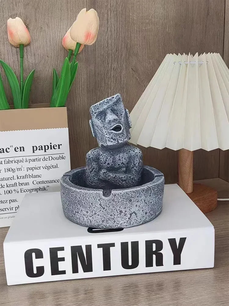Creative Resin Ashtray – Decorative Desktop Cigarette Tray, Novelty Home Décor