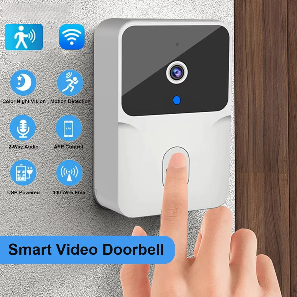 WiFi Video Doorbell with Two-Way Intercom, IR Night Vision & Smart Home Security