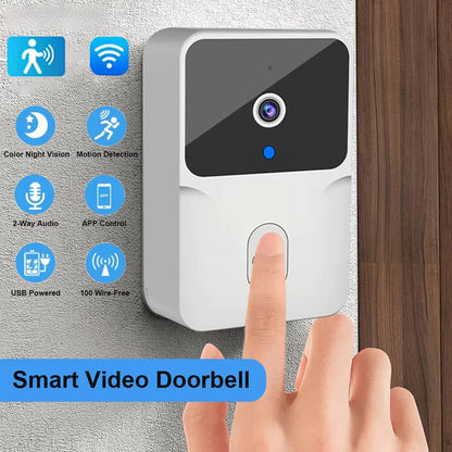 WiFi Video Doorbell with Two-Way Intercom, IR Night Vision & Smart Home Security
