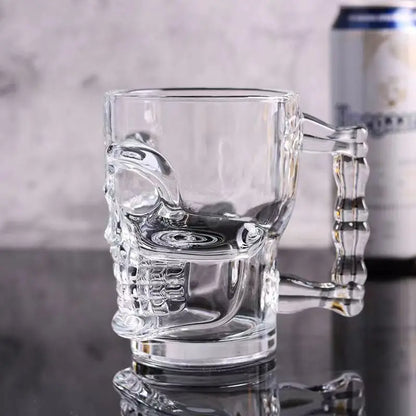 Skull Mug With Handle – Large Capacity Heat-Resistant Lead-Free Glass Beer & Coffee Cup
