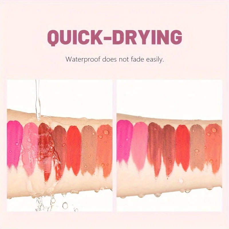 Luxury Long-lasting Waterproof Velvet Matte Liquid Lipstick - Hydrating, High Pigment, Smudge-proof, Lightweight - Shello's Creative Boutique