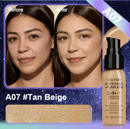 10 Color Lasting Face Foundation Cream Oil-Control Matte BB Cream Liquid Full Coverage Waterproof Hydrating Brighten Concealer - Shello's Creative Boutique