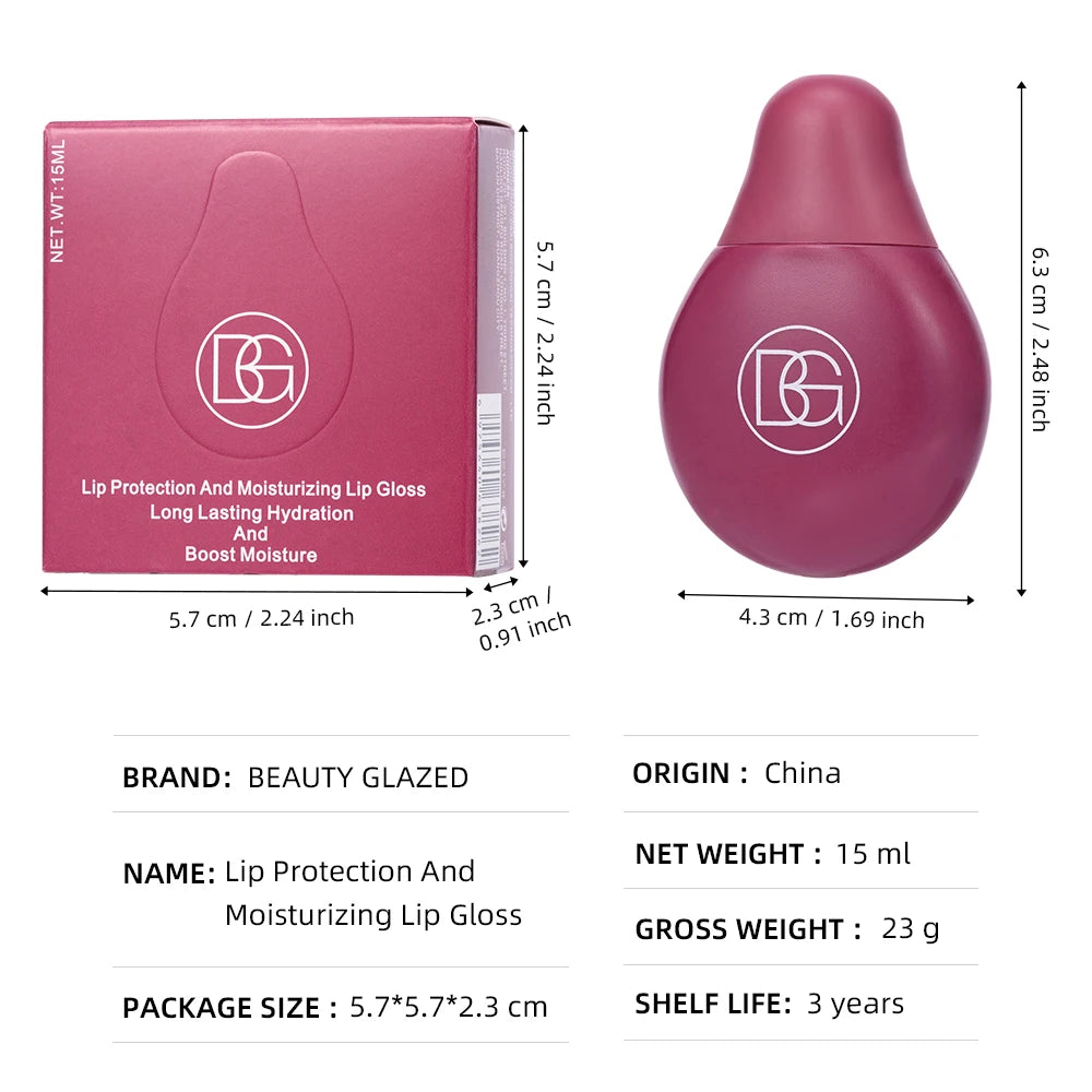 BEAUTY GLAZED 4Color Lipgloss Lip Oil Teens Moisturizing Lipstick Lip Balm High Shine And Lip Gloss Long-Lasting Dry Lip Care - Shello's Creative Boutique