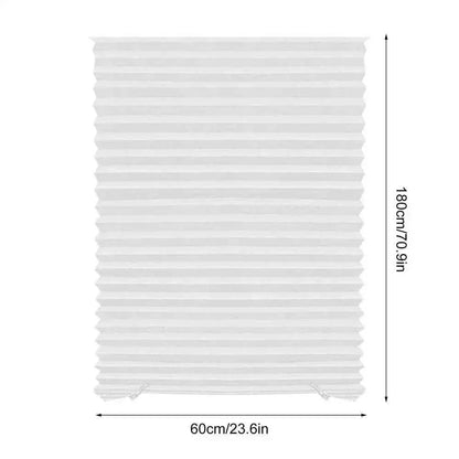 Cordless Pleated Curtains - Self-Adhesive Non-Woven Folding Curtains - Home Shading for Bedroom & Living Room - Shello's Creative Boutique