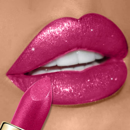 High Pigmented Shiny Lipstick,Stain Resistant,Long-Lasting,Glossy Waterproof Lipstick Shimmering Makeup Valentine'S Day Gift - Shello's Creative Boutique