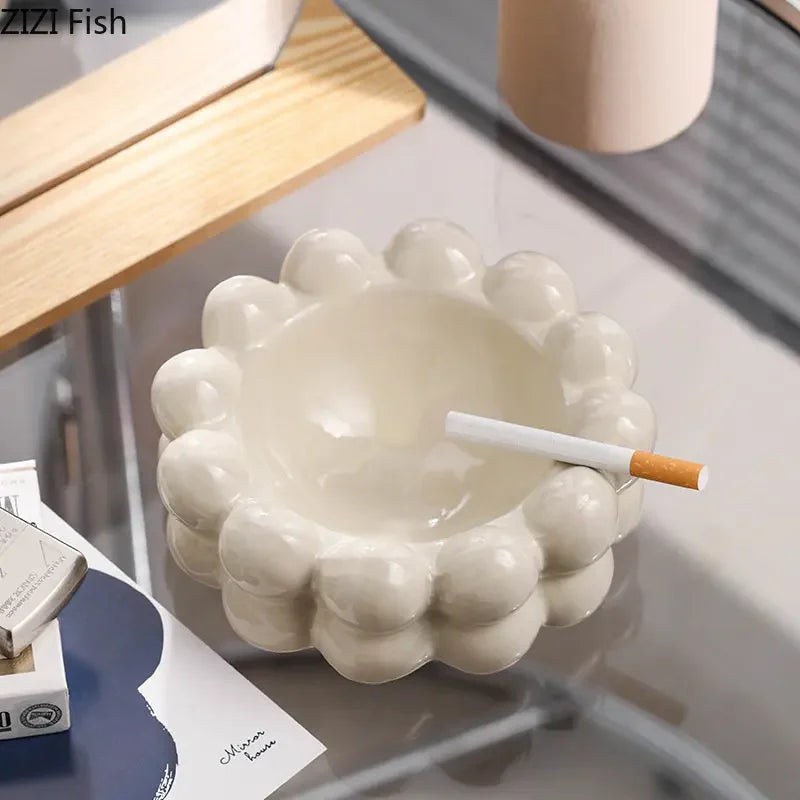 Electroplated Ceramic Ashtray – Decorative Smoking Accessory & Car Ash Tray