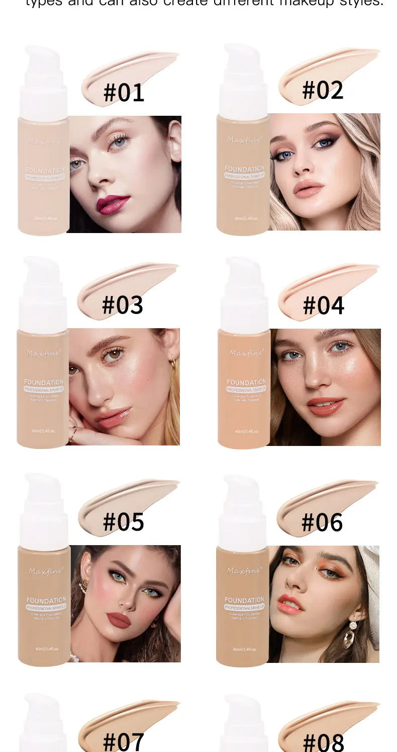Liquid Foundation – 12 Numbered Options