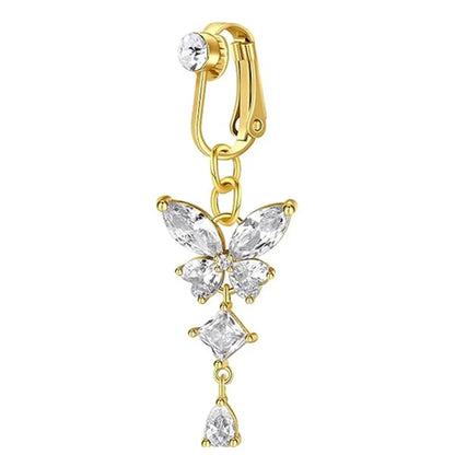 Clip-On Copper Belly Button Ring – Fake Navel Jewellery