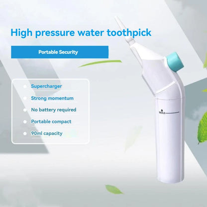 Portable Water Flosser - Manual High Pressure Oral Irrigator for Teeth Cleaning