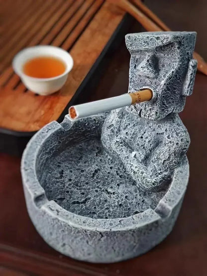 Creative Resin Ashtray – Decorative Desktop Cigarette Tray, Novelty Home Décor