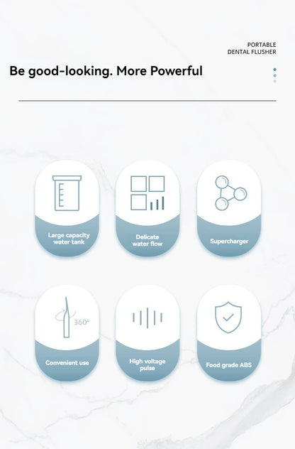 Portable Water Flosser - Manual High Pressure Oral Irrigator for Teeth Cleaning