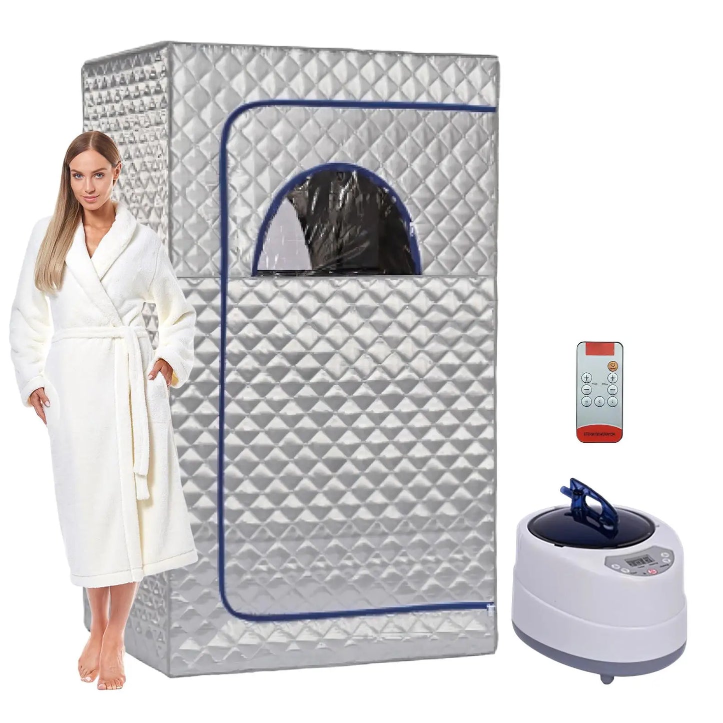 Portable Steam Sauna Tent – 3/4L 1000/2000W Home Spa with Remote Control & Folding Chair