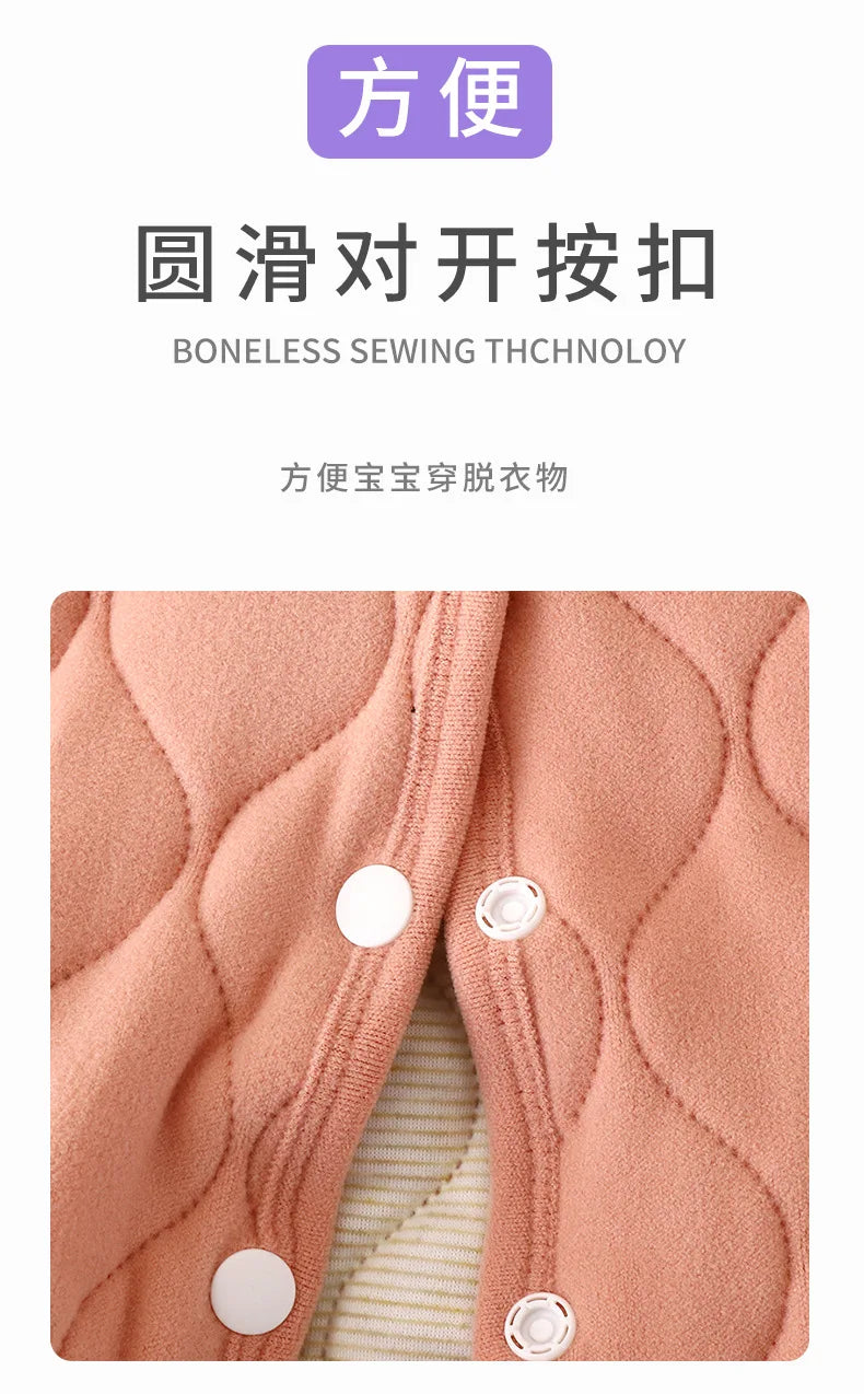Children’s Quilted Autumn-Winter Jacket – Unisex 3-Layer Thickened Coat Shello's Creative Boutique