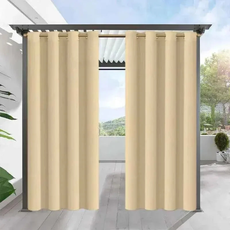 Waterproof Outdoor Curtains - UV Resistant Privacy Drapes for Patio Pergola Terrace - Shello's Creative Boutique