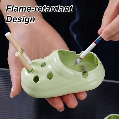 Cute Shoe Ashtray – Flame Retardant Anti-Fly Ash PP Ashtray for Home, Office & Hotel