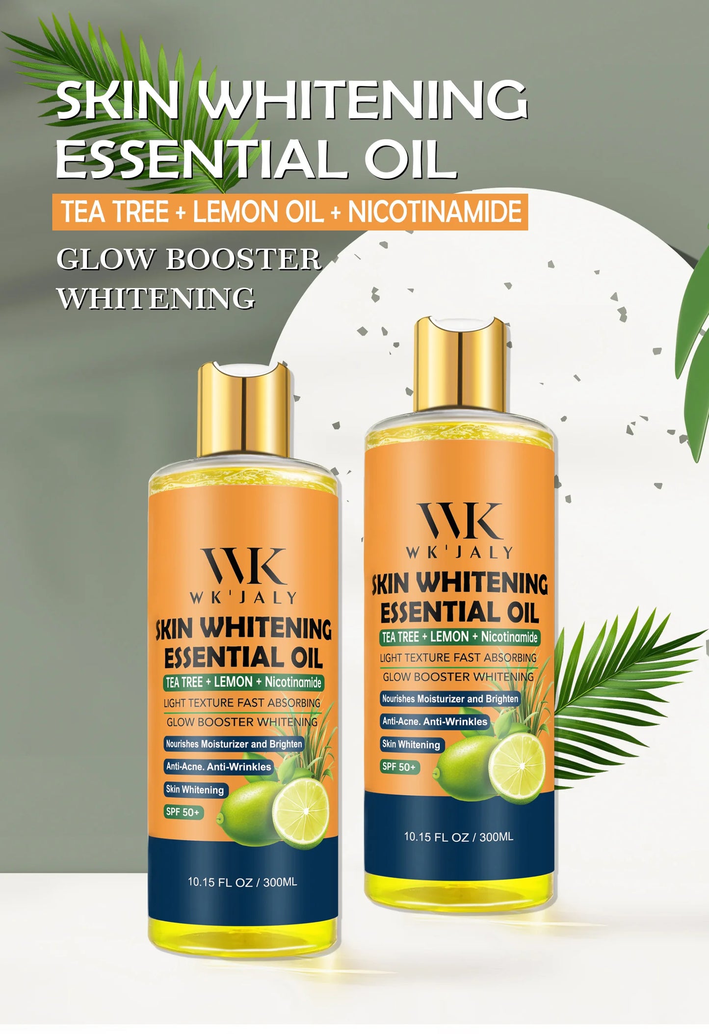 WK JALY Whitening Essential Body Oil Series, Clean Skin, Moisturizing, Nourishing, Remove Acne, Black Spots, for All Skin Types - Shello's Creative Boutique