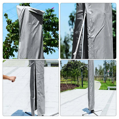 Parasol Rain Cover 210D Oxford Fabric – Waterproof UV-Resistant Patio Umbrella Storage Cover