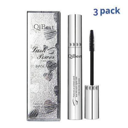 Qibest Silver Tube Mascara Waterproof Long & Curling Black Eyelashes Easy Removal No Dizziness Everlastingly Lasting - Shello's Creative Boutique