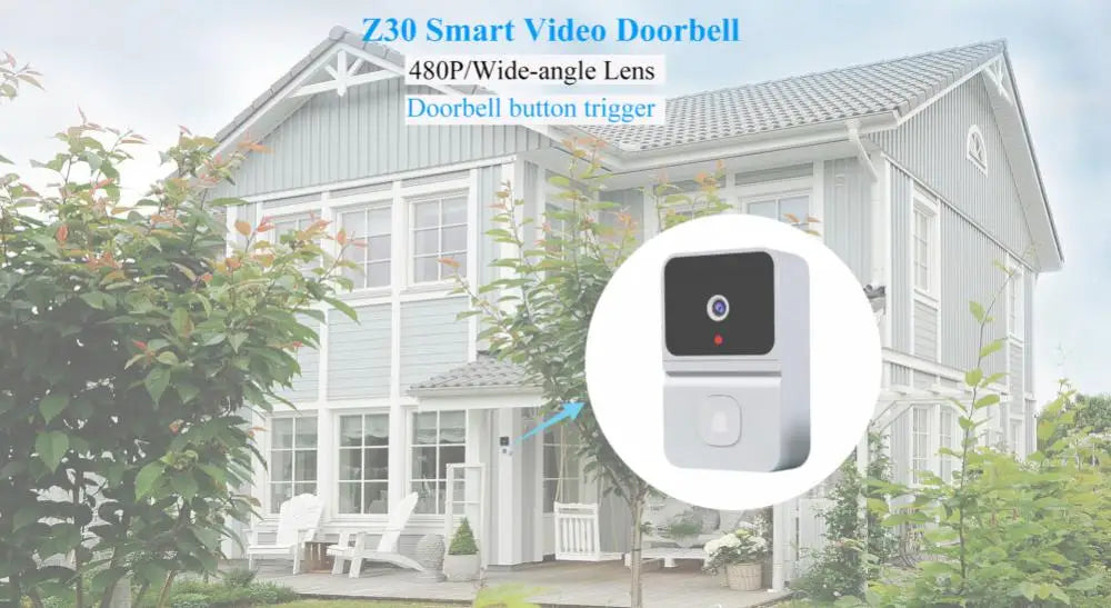 Wireless WiFi Outdoor Doorbell Camera with HD Video, Night Vision & Voice Change