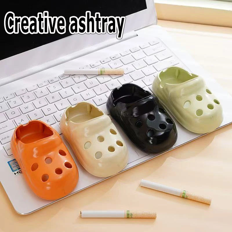 Cute Shoe Ashtray – Flame Retardant Anti-Fly Ash PP Ashtray for Home, Office & Hotel