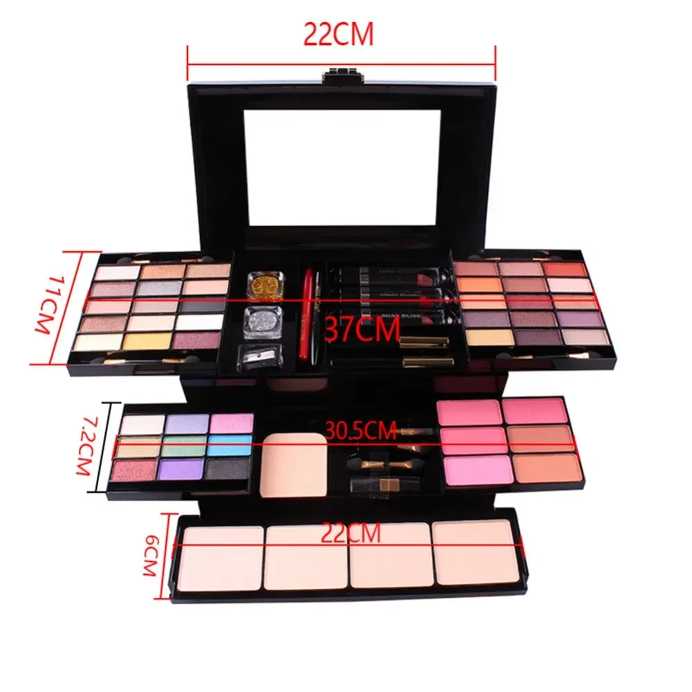 MISS ROSE Makeup Set Box Professional Eyeshadow Lip Gloss Stick Foundation Blush Powder Makeup Kit Maquiagem Cosmetics - Shello's Creative Boutique