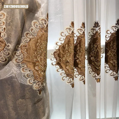 European Palace Luxury Curtains - Velvet Drapes for High Windows