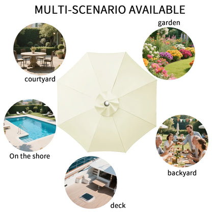 Parasol Replacement Cover – PU-Coated Oxford Waterproof Canopy for 6 & 8 Rib Garden Parasols