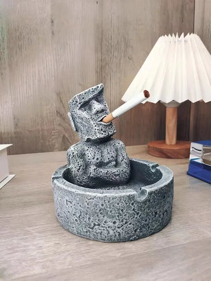 Creative Resin Ashtray – Decorative Desktop Cigarette Tray, Novelty Home Décor