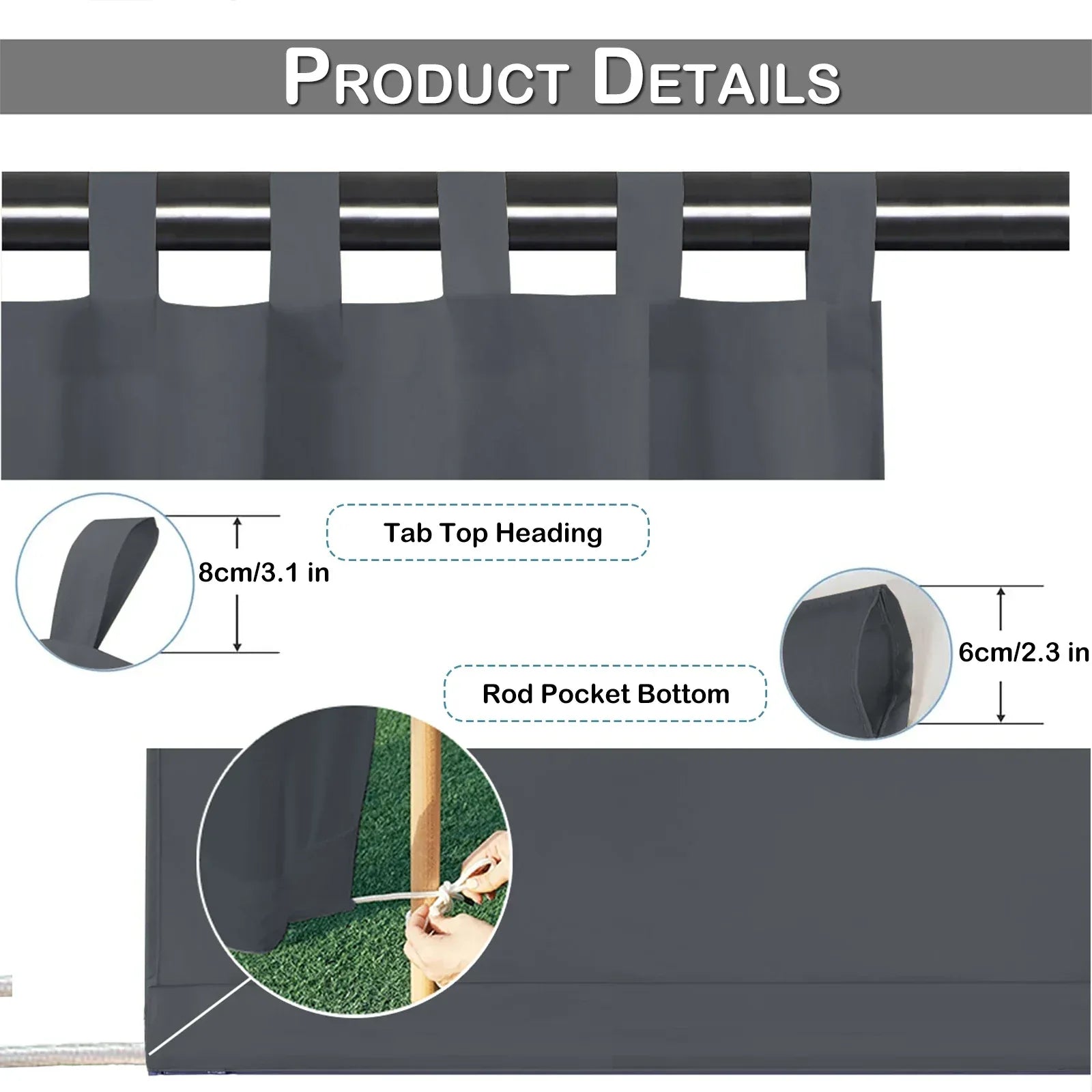 Outdoor Blackout Curtains – Waterproof Patio Drapes - Shello's Creative Boutique