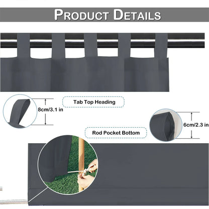 Outdoor Blackout Curtains – Waterproof Patio Drapes - Shello's Creative Boutique