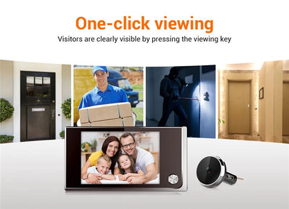 3.5 Inch LCD HD Door Peephole Camera with 120° Wide Angle & 2MP CMOS Sensor