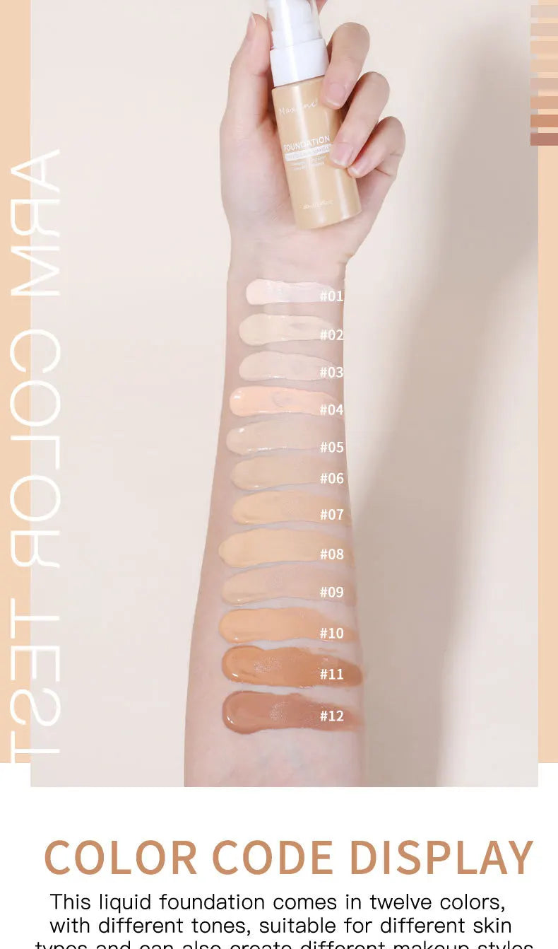 Liquid Foundation – 12 Numbered Options