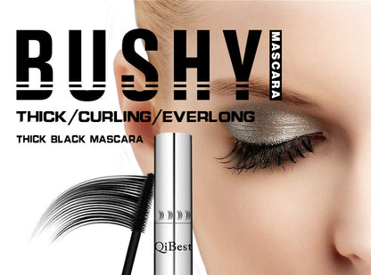 Qibest Silver Tube Mascara Waterproof Long & Curling Black Eyelashes Easy Removal No Dizziness Everlastingly Lasting - Shello's Creative Boutique