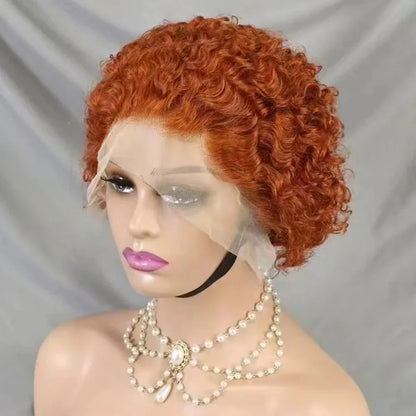 Pixie Cut Short Bob Wig - 100% Human Hair 13x4 Transparent Lace Frontal Wig - Shello's Creative Boutique