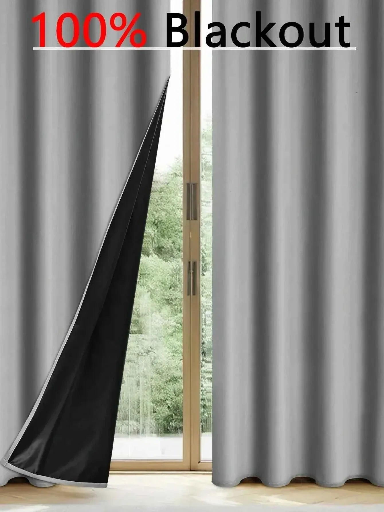 Solid Blackout Curtains with Grommets - Total Privacy Drapes for Bedroom - Shello's Creative Boutique